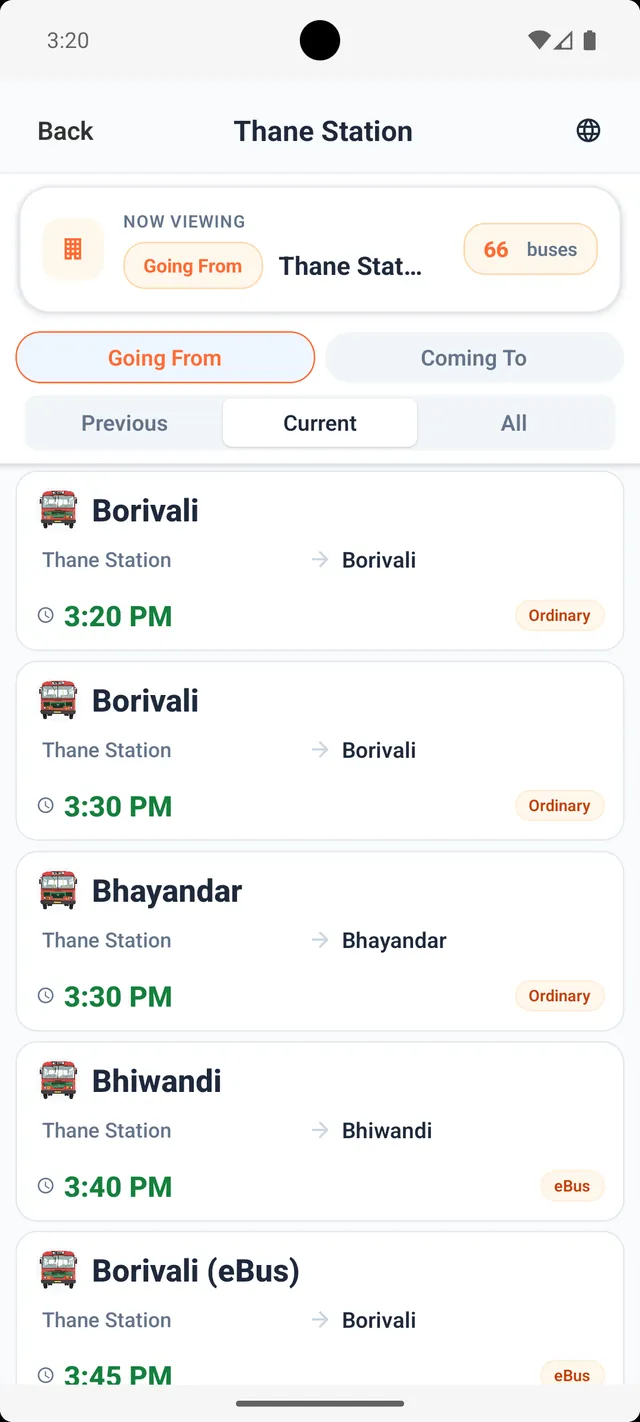 Depot and route list
