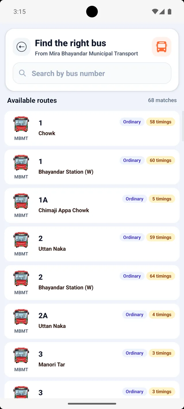 BusKosh app screenshot