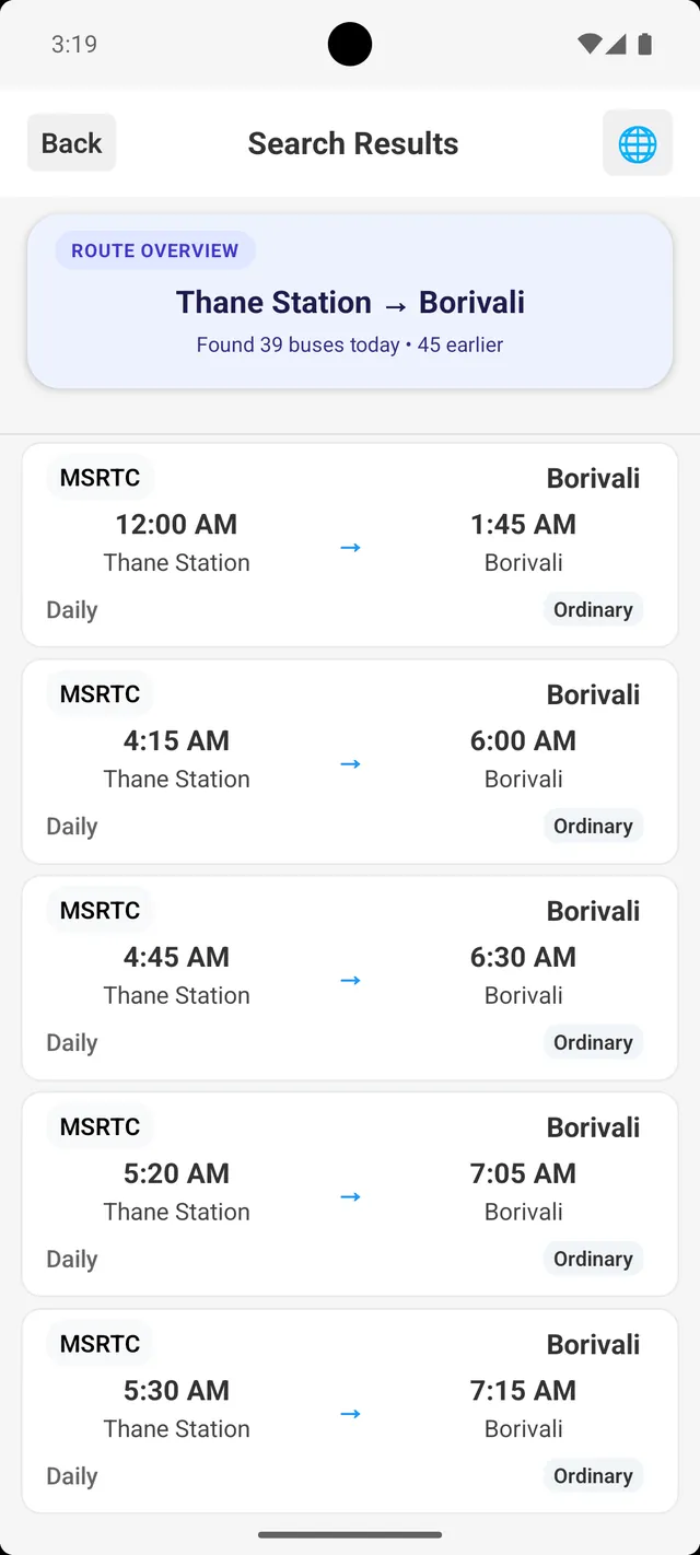 BusKosh app screenshot