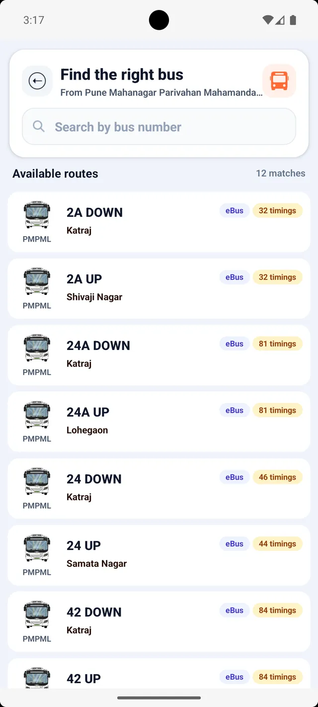 BusKosh app screenshot