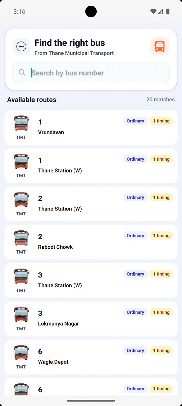 BusKosh app screenshot
