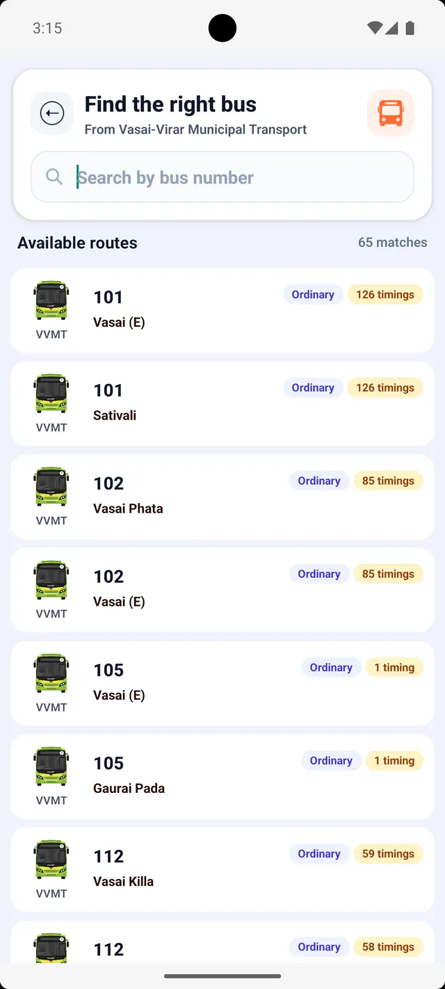 BusKosh app screenshot